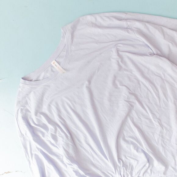 Daily Practice x Anthropologie Purple Tie Front Oversized Shirt Dress Size Small - Picture 3 of 10